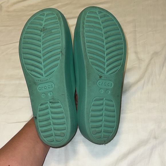 CROCS Women’s Classic Slides | Platform Sandals Size 9 Jade Stone - Picture 4 of 4